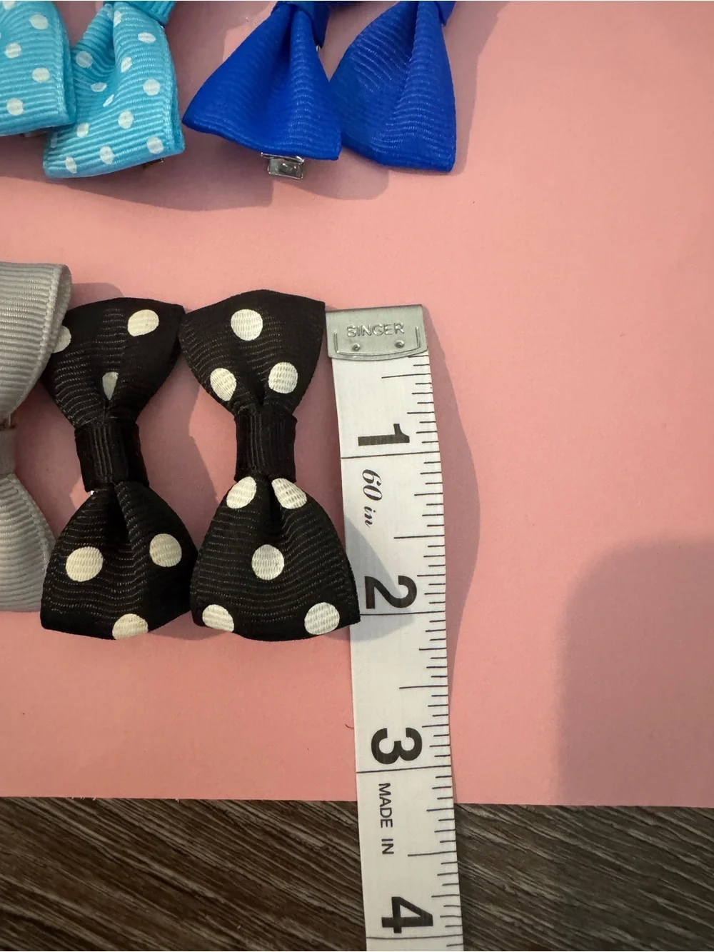 Kids Polka Dot and Solid 2” Bow Hair Clips - Multi Color 14 sets